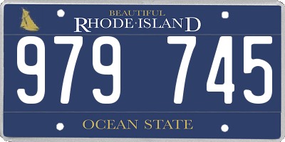 RI license plate 979745