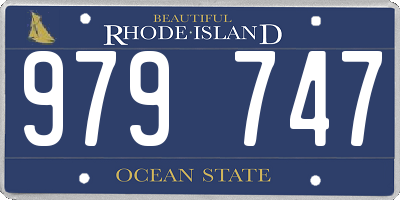 RI license plate 979747