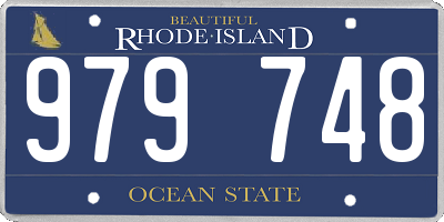 RI license plate 979748