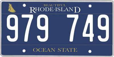 RI license plate 979749