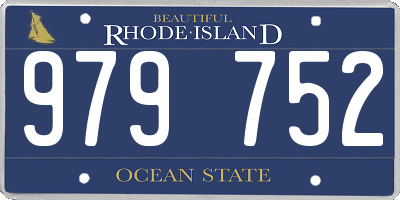 RI license plate 979752