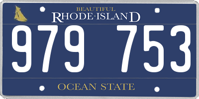 RI license plate 979753