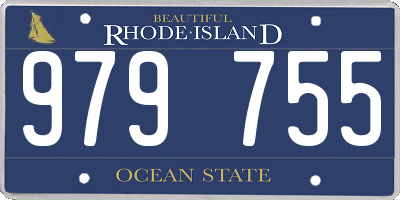 RI license plate 979755