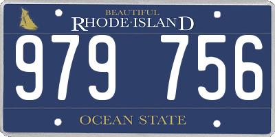 RI license plate 979756