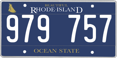 RI license plate 979757