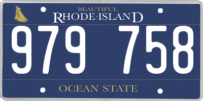 RI license plate 979758