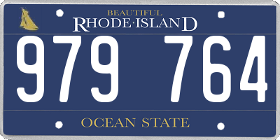 RI license plate 979764