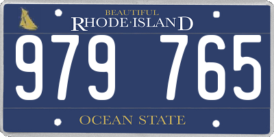 RI license plate 979765