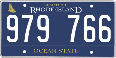 RI license plate 979766