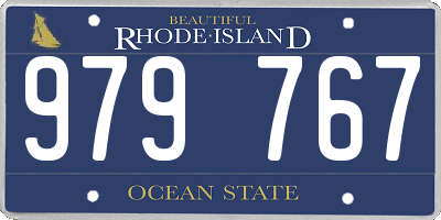RI license plate 979767