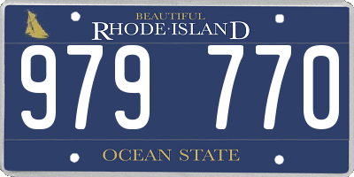 RI license plate 979770