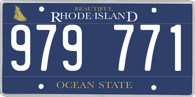 RI license plate 979771