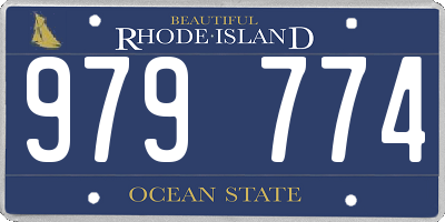 RI license plate 979774