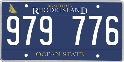 RI license plate 979776