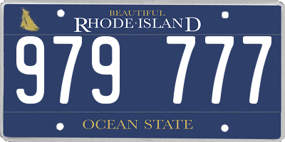 RI license plate 979777
