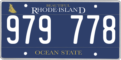 RI license plate 979778