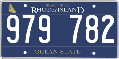 RI license plate 979782