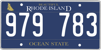 RI license plate 979783