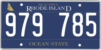 RI license plate 979785