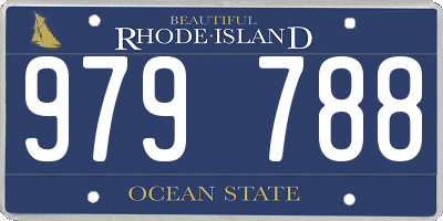 RI license plate 979788