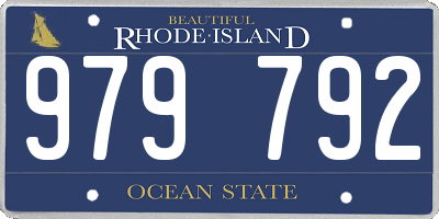 RI license plate 979792