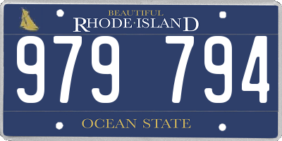 RI license plate 979794