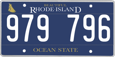 RI license plate 979796