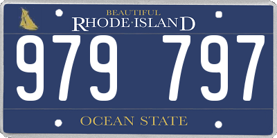 RI license plate 979797