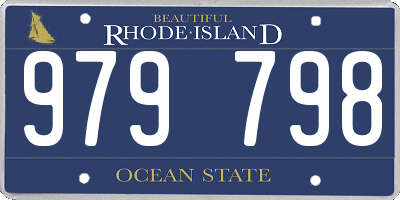 RI license plate 979798