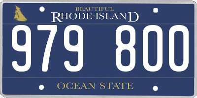 RI license plate 979800