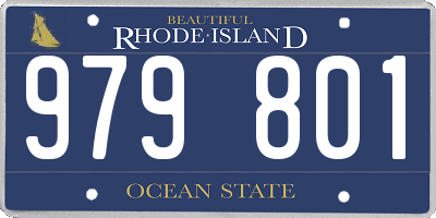 RI license plate 979801