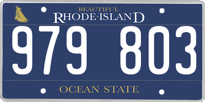 RI license plate 979803