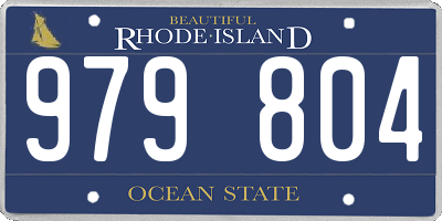 RI license plate 979804