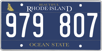 RI license plate 979807