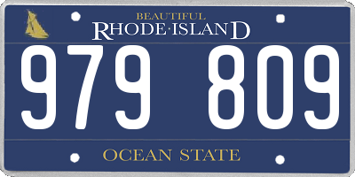 RI license plate 979809