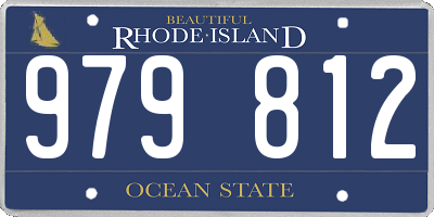 RI license plate 979812