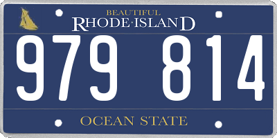 RI license plate 979814