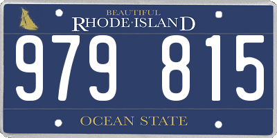 RI license plate 979815