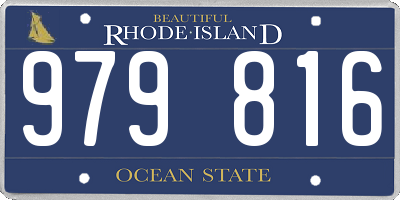 RI license plate 979816