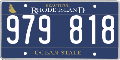 RI license plate 979818
