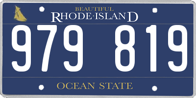 RI license plate 979819