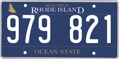 RI license plate 979821