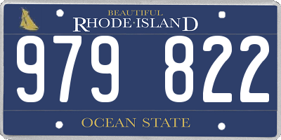 RI license plate 979822