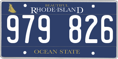 RI license plate 979826