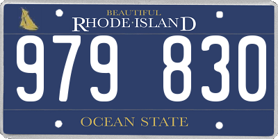 RI license plate 979830