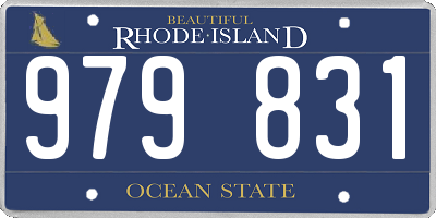 RI license plate 979831