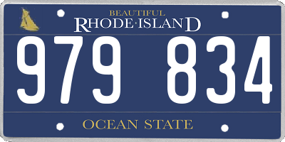 RI license plate 979834