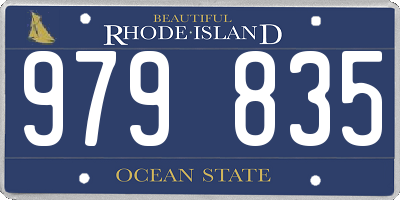 RI license plate 979835