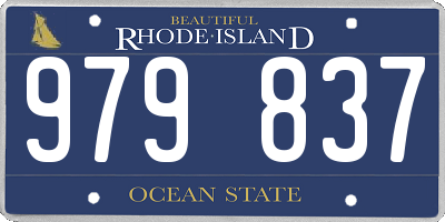 RI license plate 979837