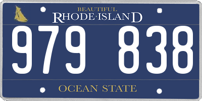 RI license plate 979838